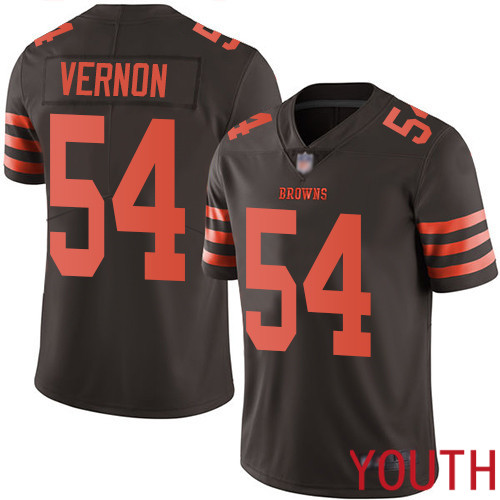 Cleveland Browns Olivier Vernon Youth Brown Limited Jersey 54 NFL Football Rush Vapor Untouchable